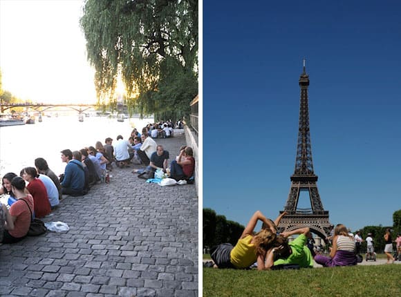 Summer Picnic in Paris Seine Eiffel Tower