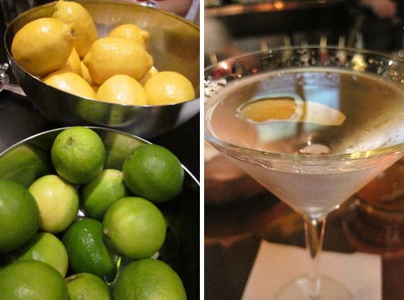 Paris Cocktails: Martini and Lemons and Limes