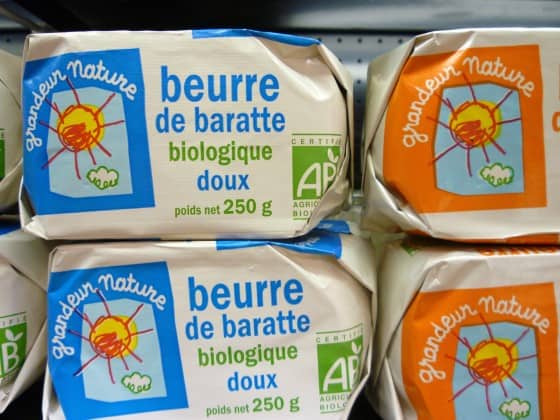 Organic French better. Beurre de Baratte.