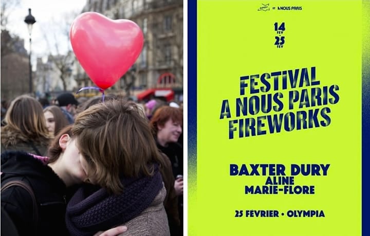 February Events in Paris 2015: Valentine's Day Events, Festival of Firsts, Les Jeudis Arty, Paris Face Cachée, Le Jeu de la Bouteille with Paris Popup, A Nous Paris Fireworks