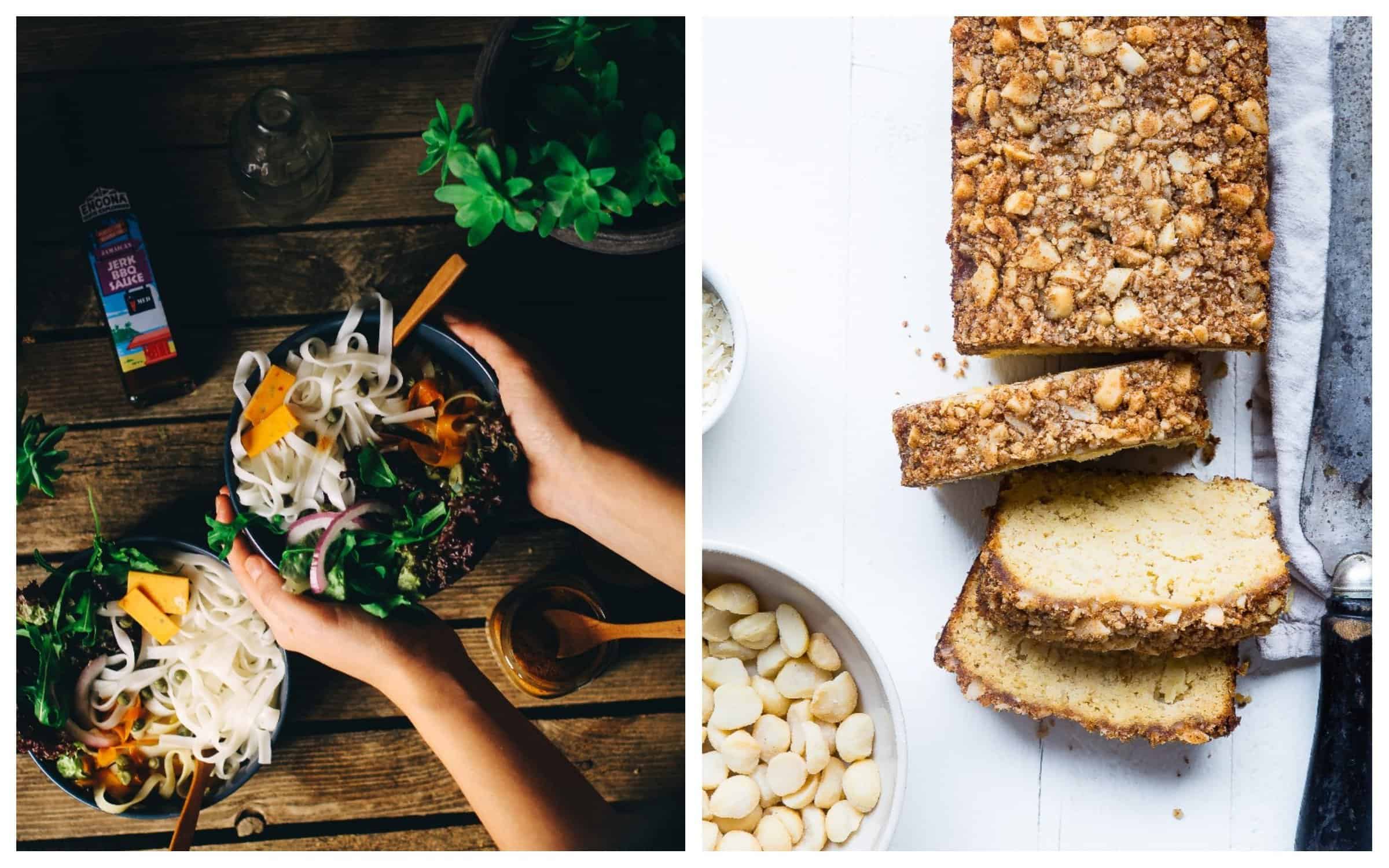 HiP Paris' guide to gluten-free restaurants and bakeries in Paris, which has some amazing options from veggie noodle bowls (left) to homemade artisanal seeded breads (right).