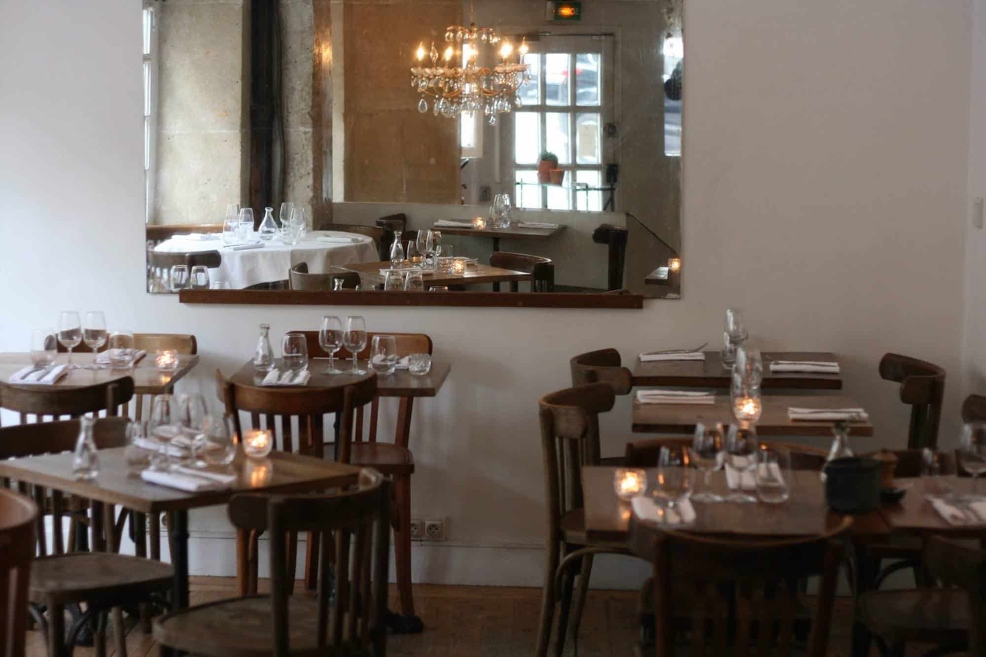 Dilia is one of our favorite Parisian bistros for French food and the pared down interiors with bistro-style tables and chairs.