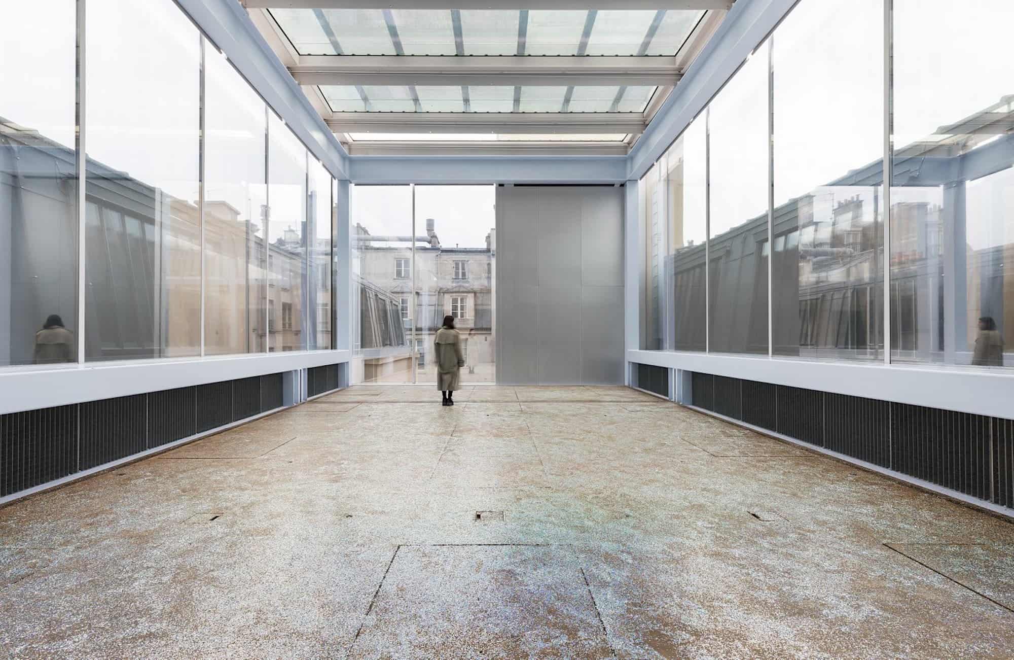 Commissioned by Galeries Lafayette department store, this new contemporary art space in Paris is airy and has views of the Paris rooftops.