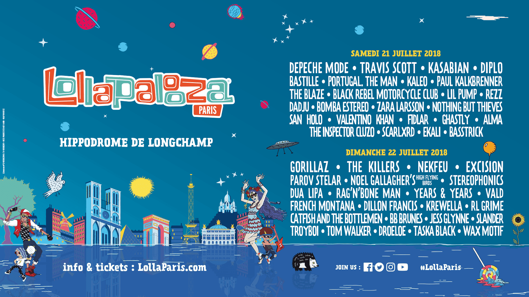 HiP Paris Blog rounds up what's on in Paris this July like the summer festival Lollapalooza.