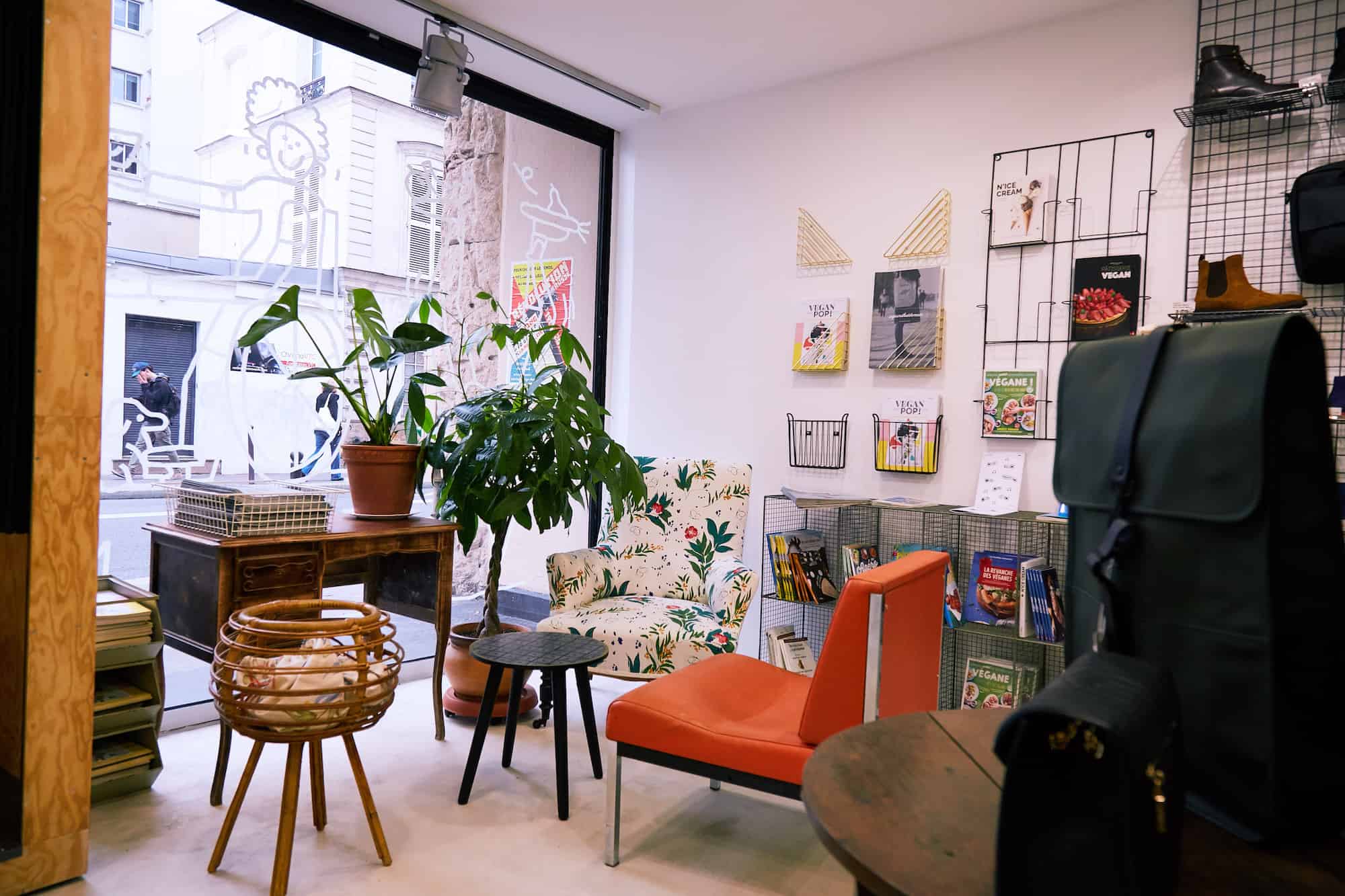 Paris' first vegan concept store, Aujourd'hui Demain, sells interior design finds as well as art, and fashion apparel from shoes to bags.