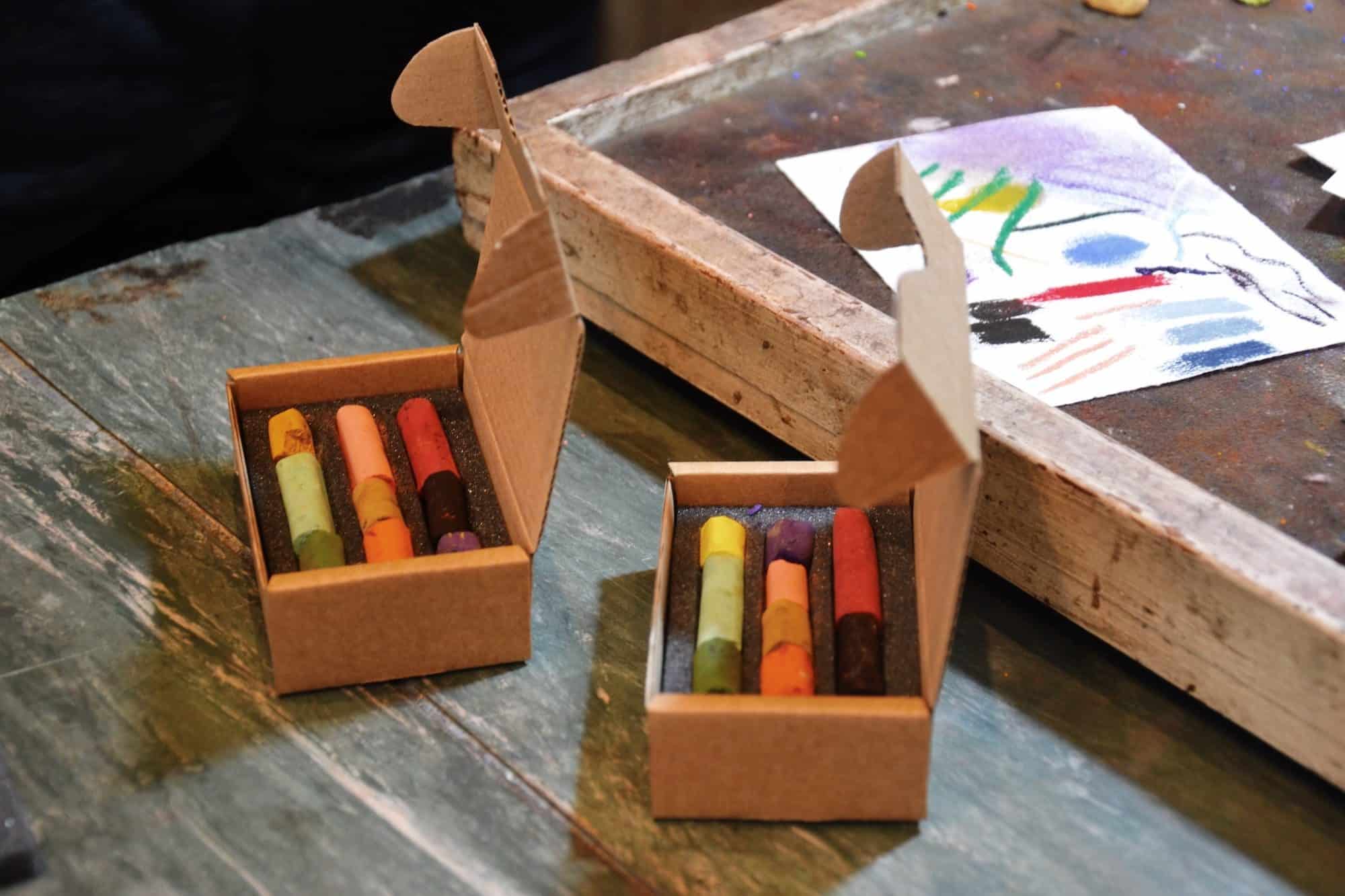 HiP Paris Blog explores the Maison du Pastel store in Paris, where Edgar Degas would buy his pastels, like these little boxes.
