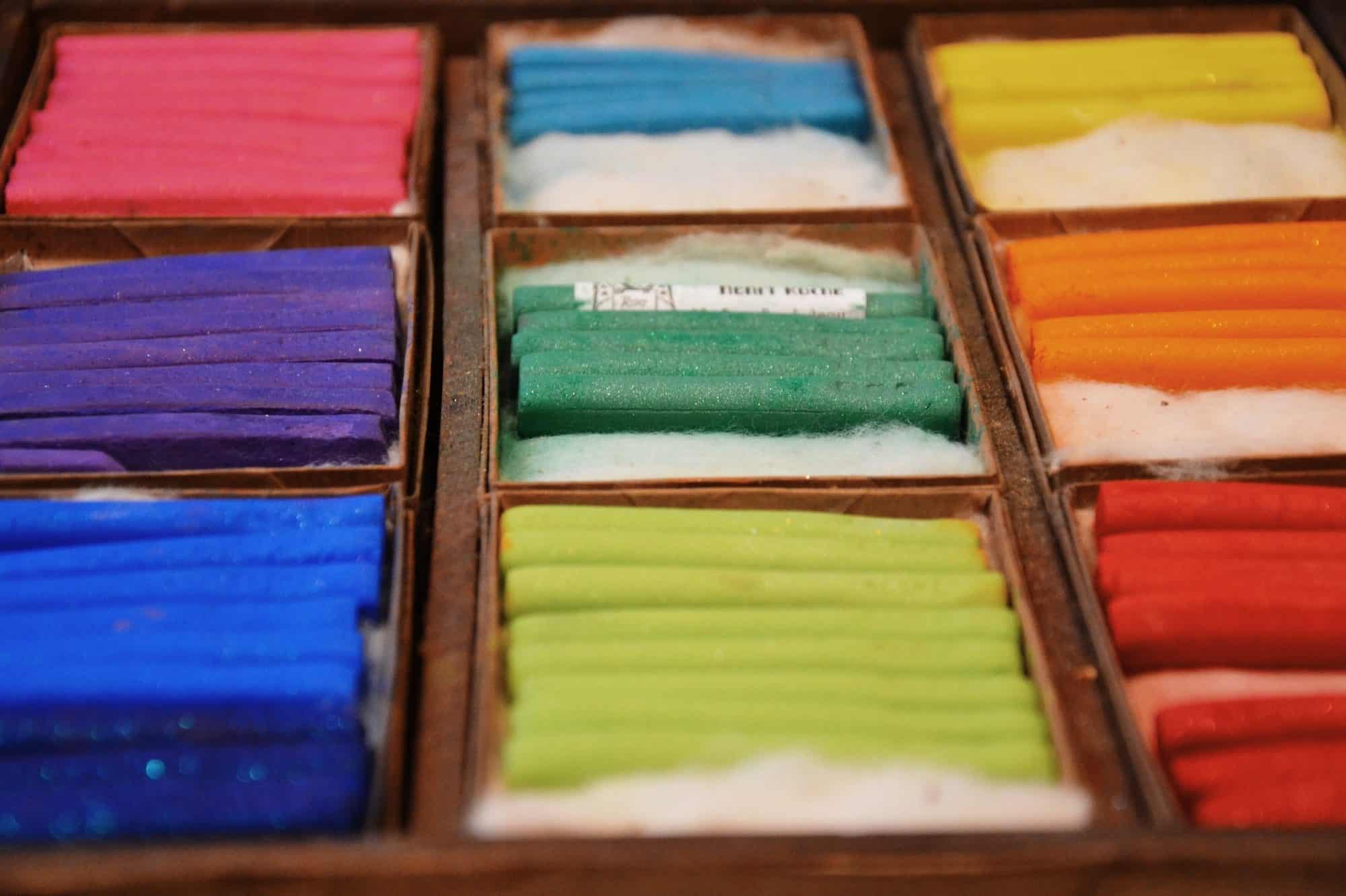 The historic Maison du Pastel shop is a feast of color in Paris and is a go-to for artists from all over the world.