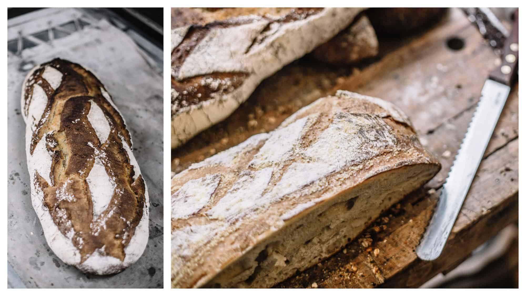 Mamiche is one of our favorite bakeries in Paris' South Pigalle neighborhood for its crusty home-baked loaves of bread.