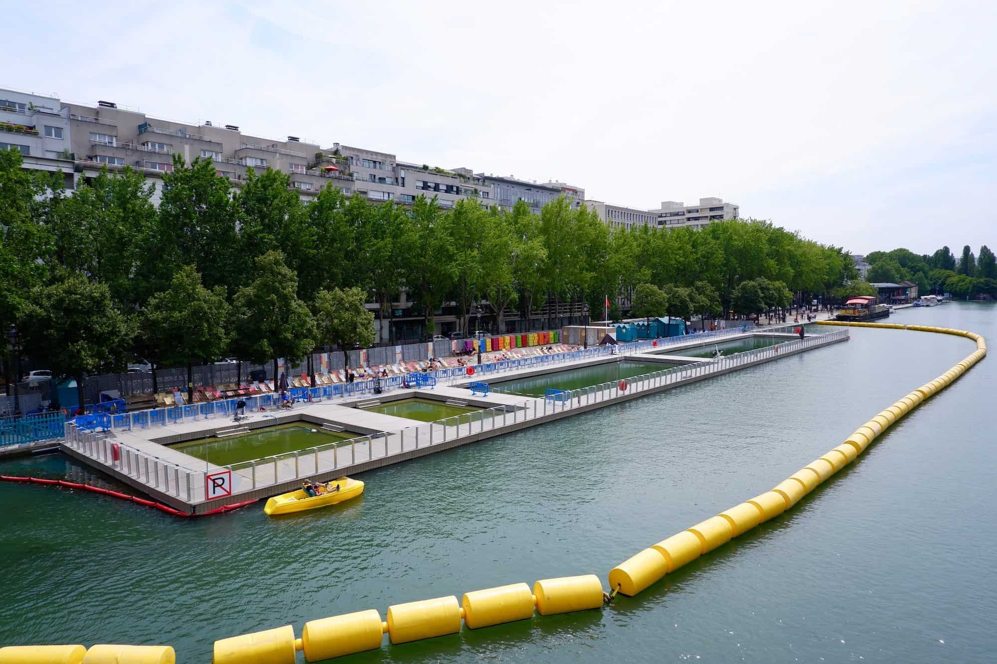 The swimming pool at the Canal de l'Ourcq in Paris