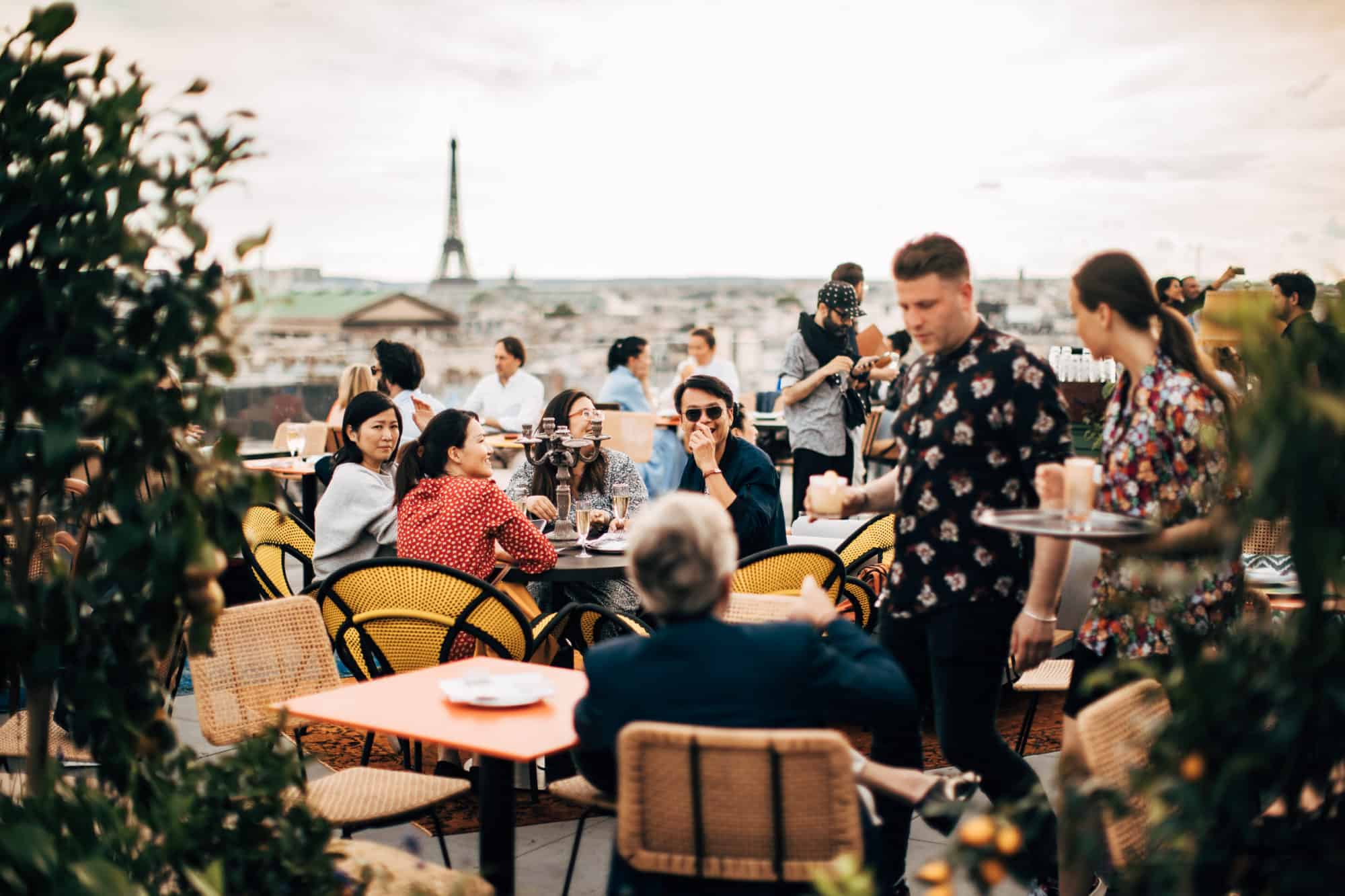 New rooftop bar in Paris, Creatures, has a great view of the Eiffel Tower.