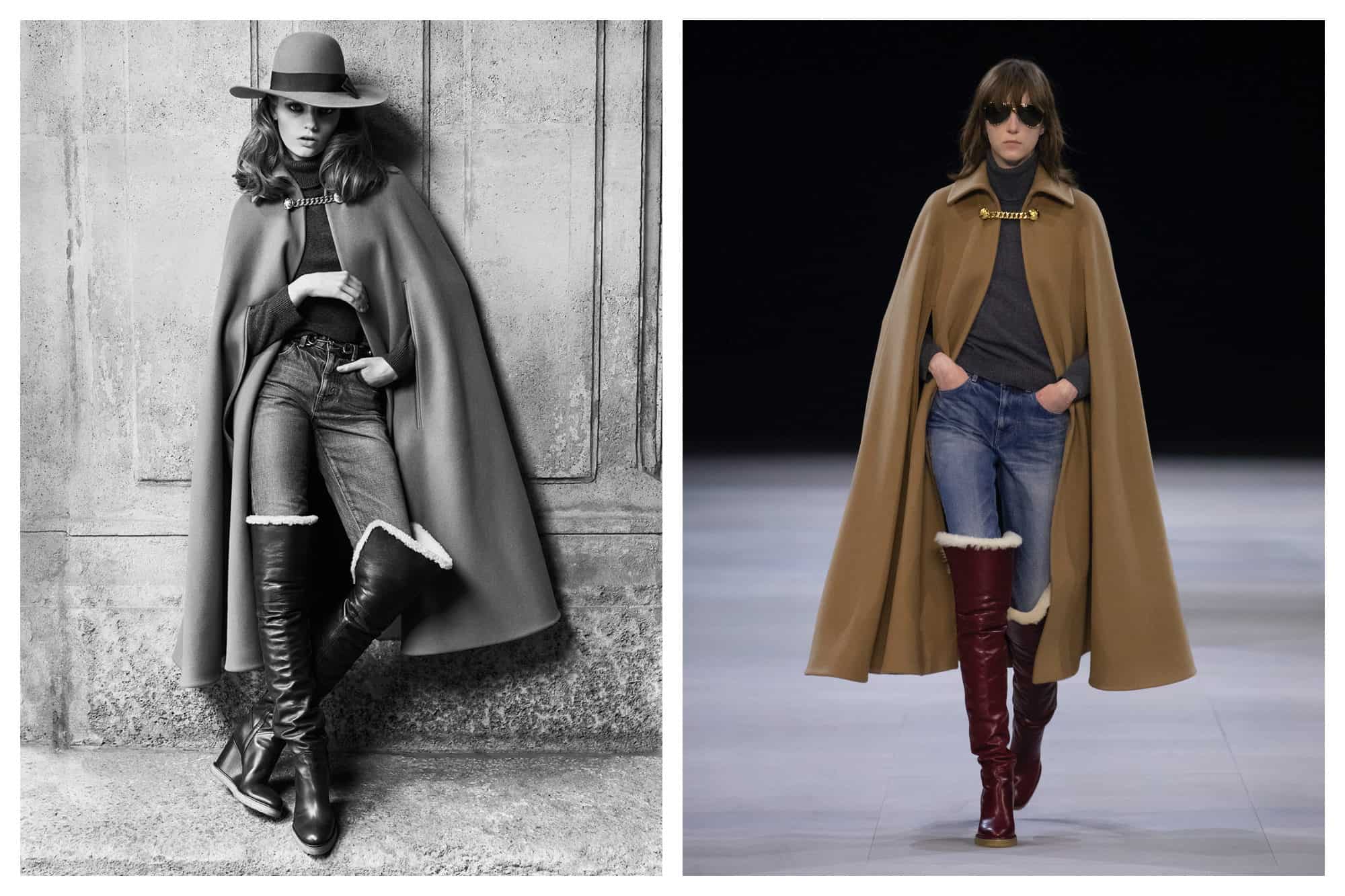 Capes are in this winter according to the fashion week trends.