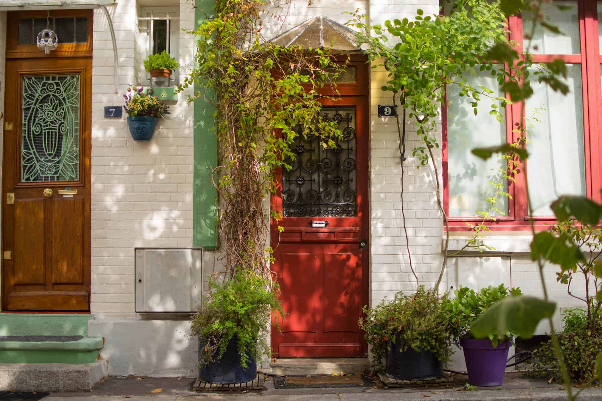 The Cité Florale, in the Butte-aux-Cailles neighborhood of Paris' 13th arrondissement, is filled with homes and potted plants spilling onto the tiny streets. 