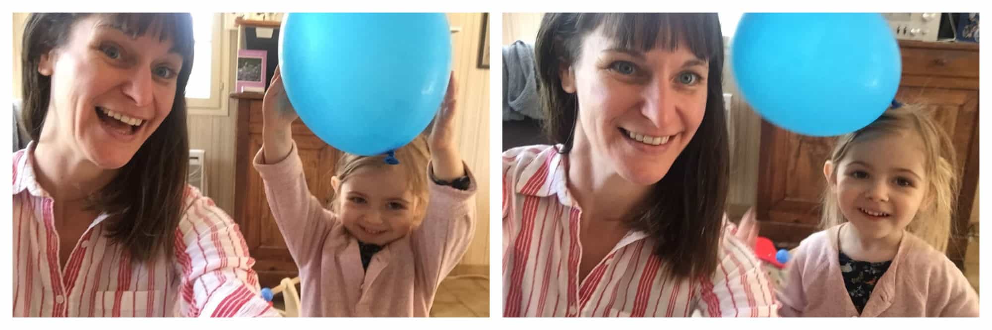 Emily Dilling is seen at home during lockdown with her young daughter, who she is watching while her nanny cannot come to work.