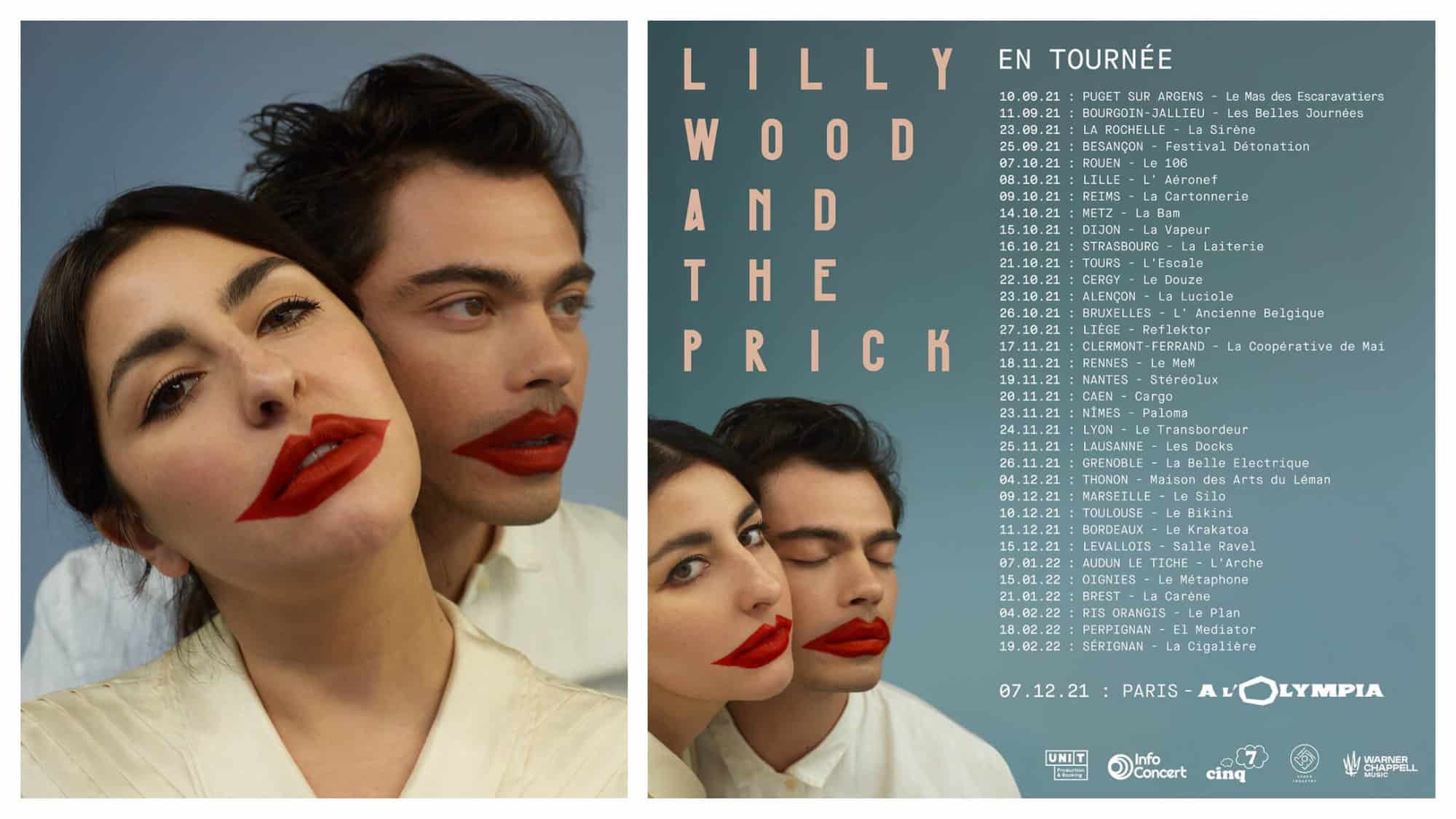 Promotional posters for Lilly Wood and the Prick, including tour dates in France.