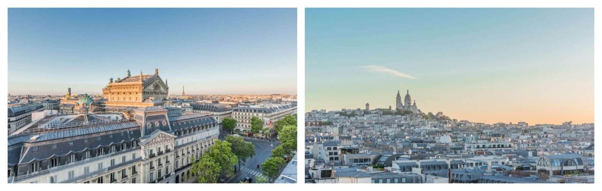 Breathtaking panoramic views from the rooftop terrace of Galeries Lafayette in Paris.
