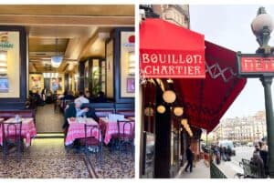 Bouillon Chartier Gare de l’est dining room and exterior