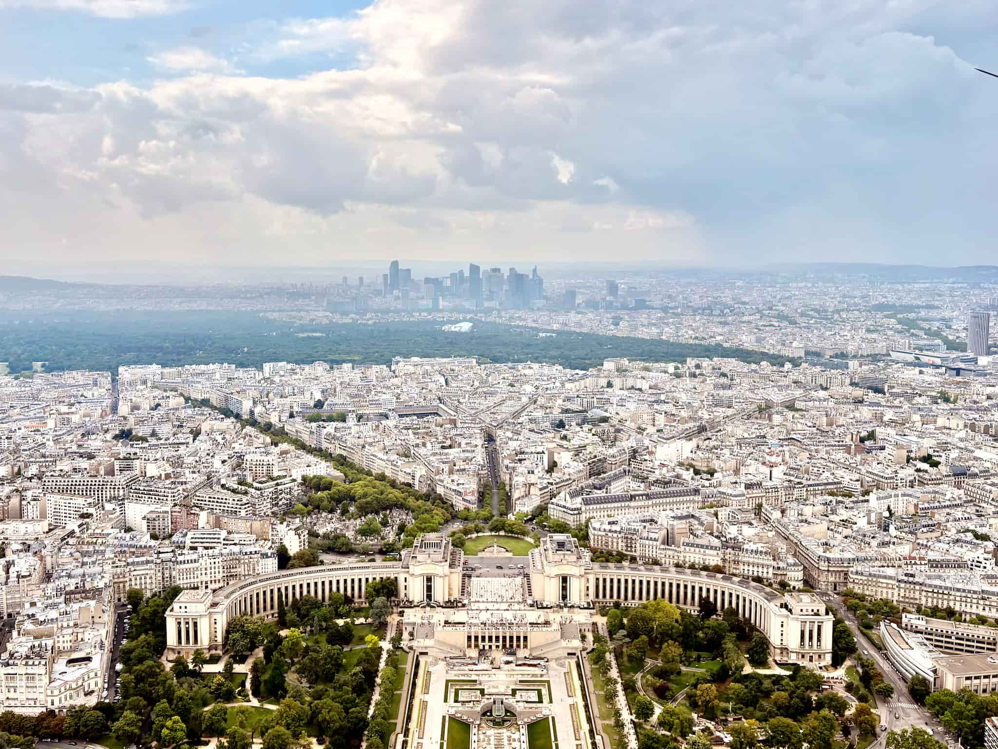 Trocadero view from Eiffel Tower in Paris.