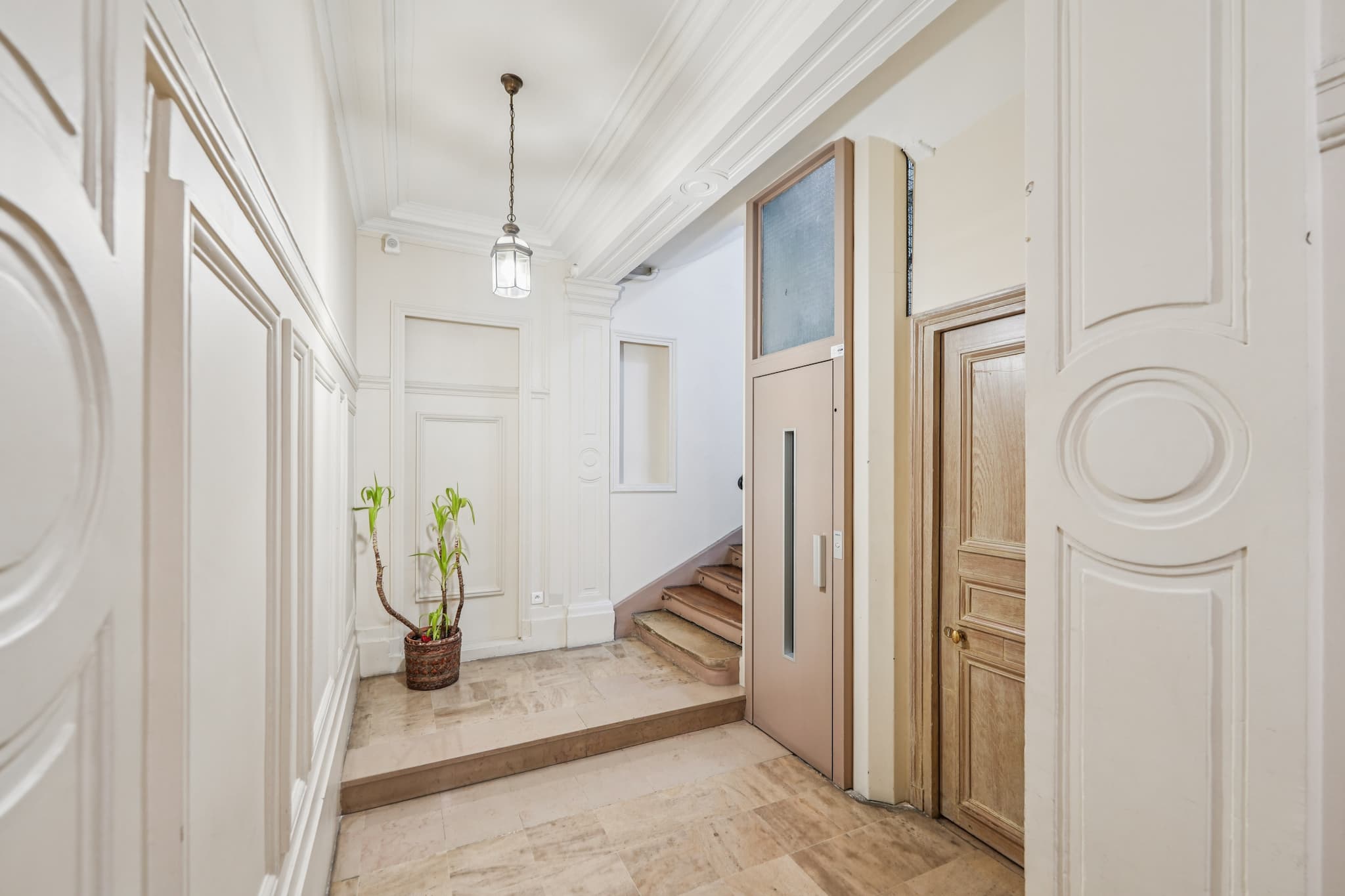 Paris apartment building entryway